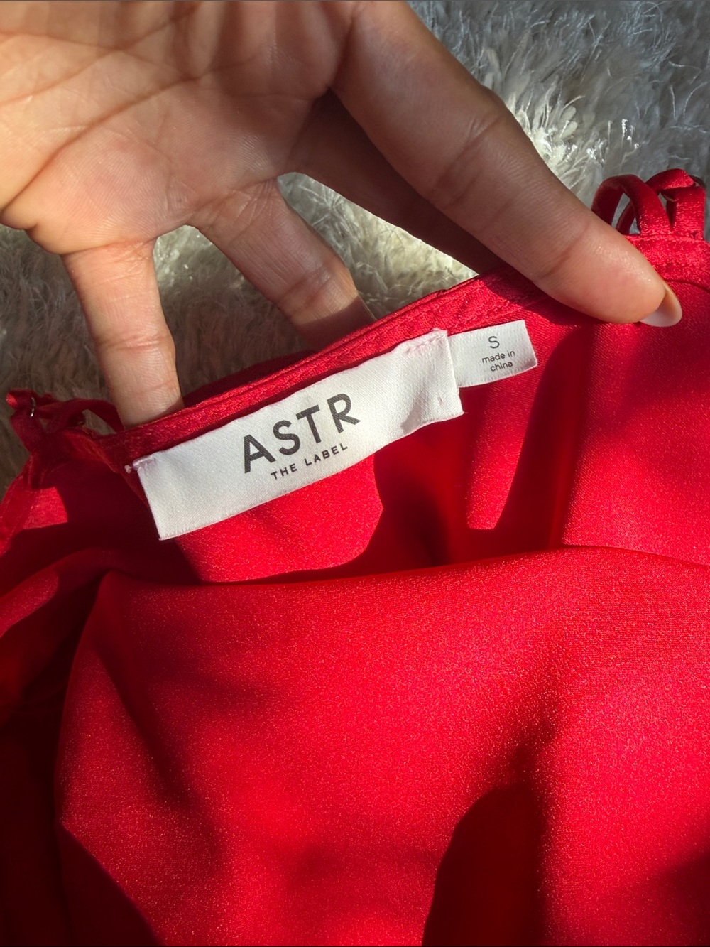 ASTR The Label Red Satin Slip Dress - Picture 9 of 12